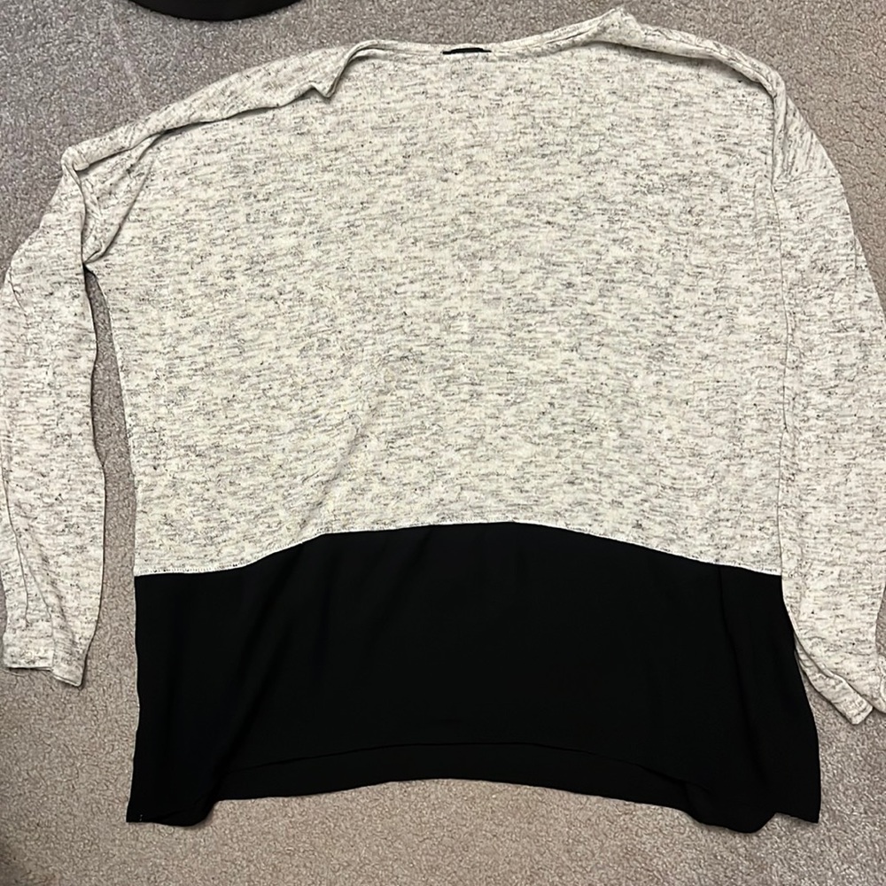 Two toned block sweater